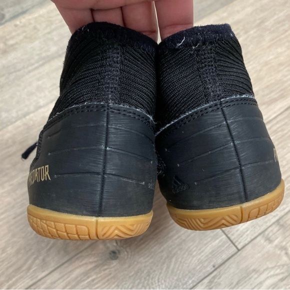 ADIDAS Black Raptor Indoor Soccer Shoes Size 3.5 - Picture 3 of 5